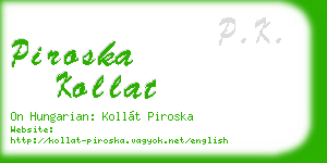 piroska kollat business card