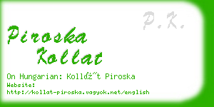 piroska kollat business card